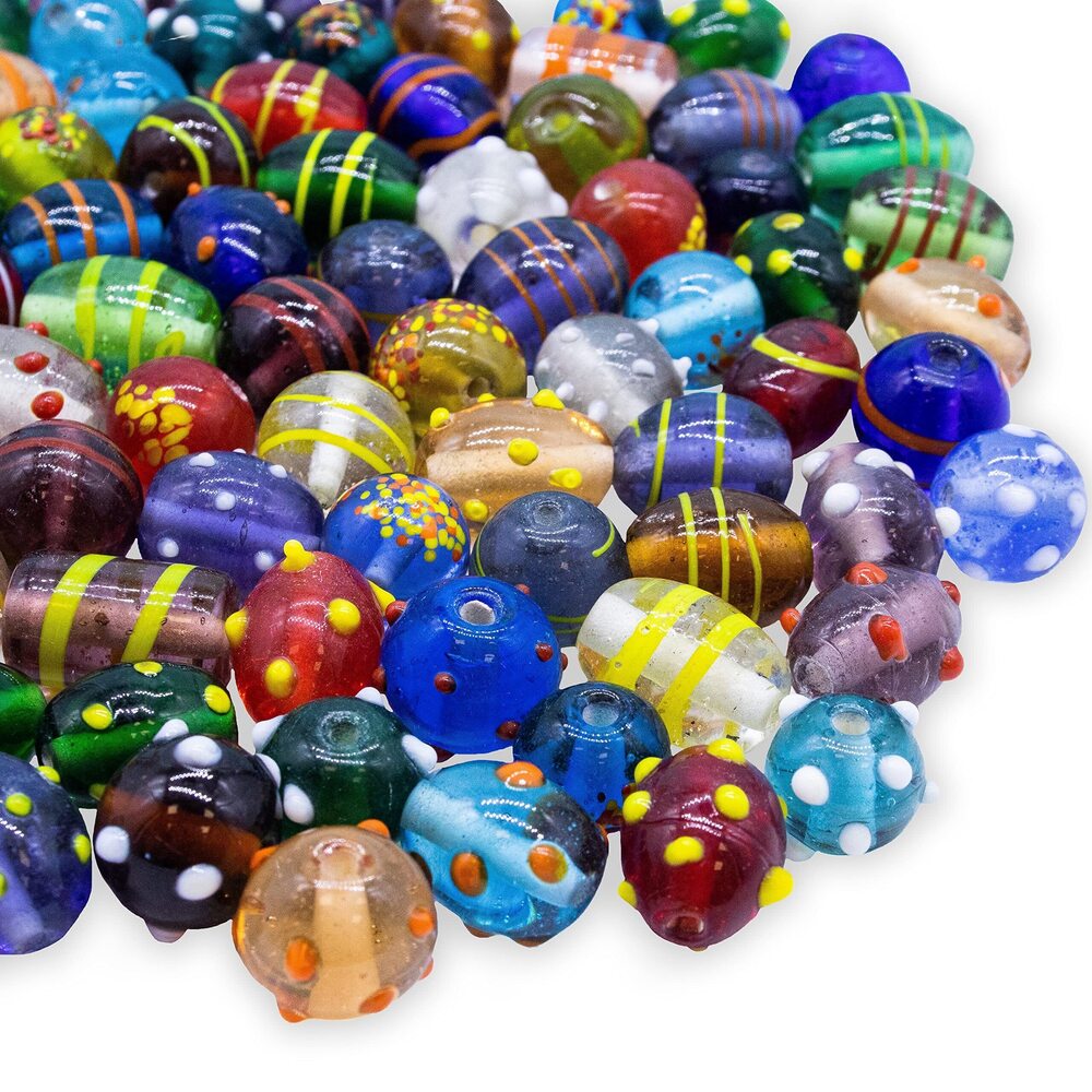 4824 Assorted Glass Beads Jewelry Making Adults, Bulk Glass Beads